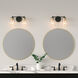 Abilene 2 Light 15 inch Matte Black Bathroom Vanity Light Wall Light
